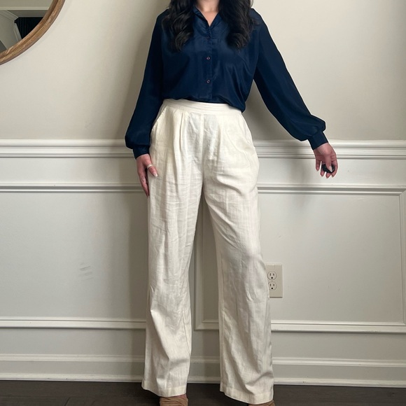 80s vintage Gianna navy blue button down blouse 🍰🍰 - Picture 5 of 8